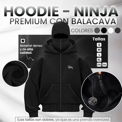 HOODIE NINJA CON BALACLAVA